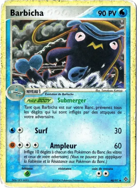 Carte Pokémon Barbicha 048/097, extension EX Dragon