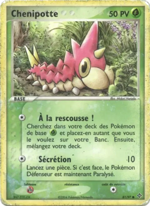 Carte Pokémon Chenipotte 081/097, extension EX Dragon