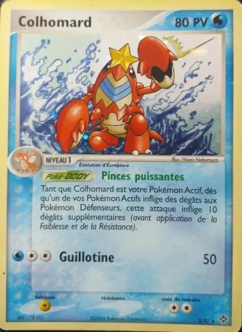 Carte Pokémon Colhomard 003/097, extension EX Dragon