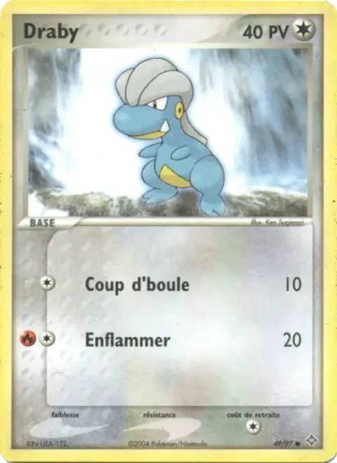 Carte Pokémon Draby 049/097, extension EX Dragon