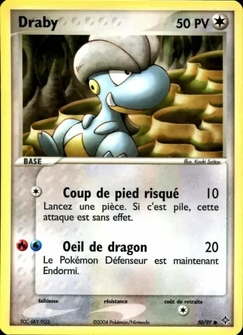 Carte Pokémon Draby 050/097, extension EX Dragon