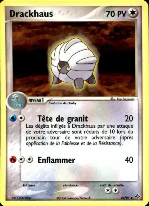 Carte Pokémon Drackhaus 042/097, extension EX Dragon