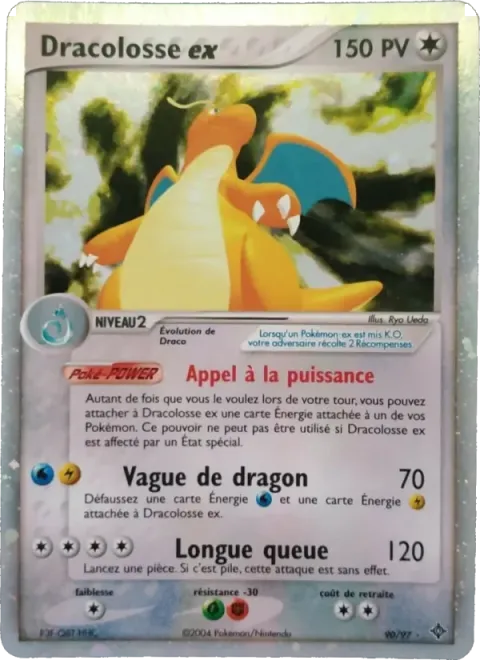 Carte Pokémon Dracolosse ex 090/097, extension EX Dragon