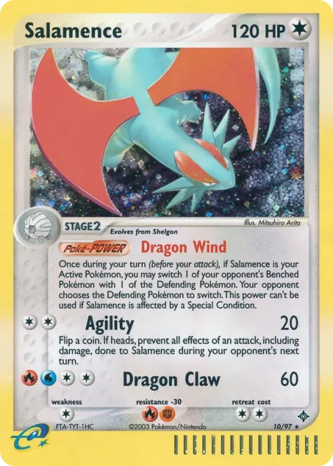 Carte Pokémon Drattak 010/097, extension EX Dragon