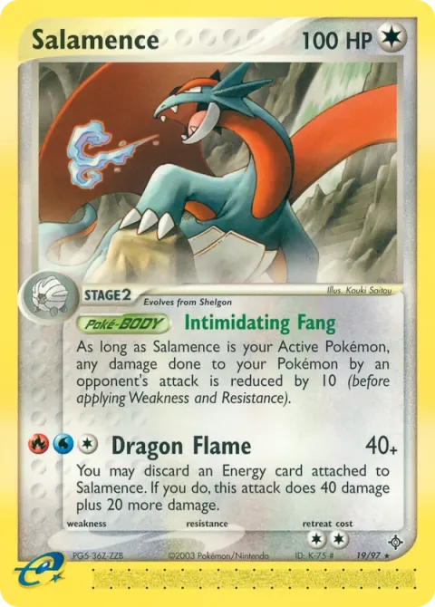 Carte Pokémon Drattak 019/097, extension EX Dragon