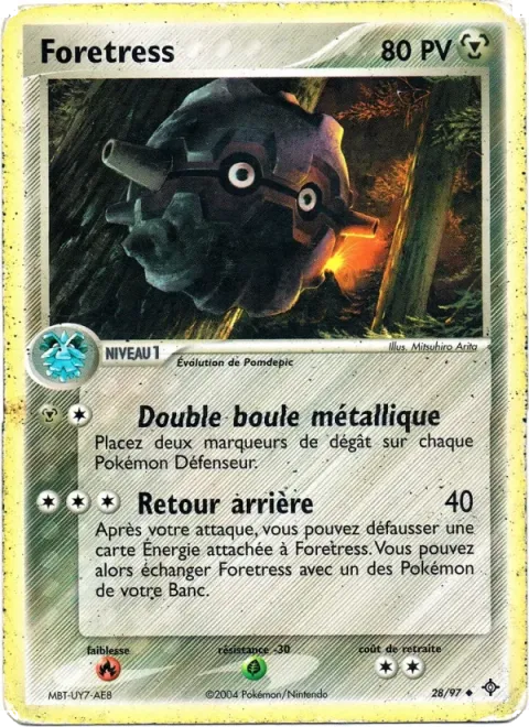 Carte Pokémon Foretress 028/097, extension EX Dragon
