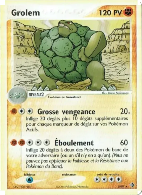 Carte Pokémon Grolem 005/097, extension EX Dragon