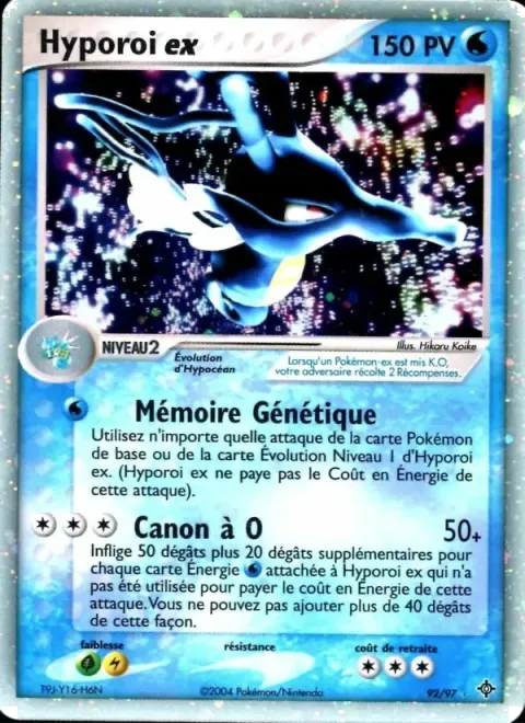 Carte Pokémon Hyporoi ex 092/097, extension EX Dragon