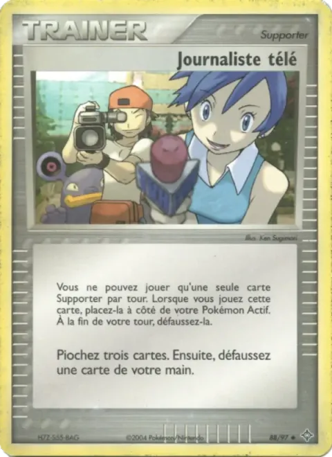 Carte Pokémon Journaliste télé 088/097, extension EX Dragon