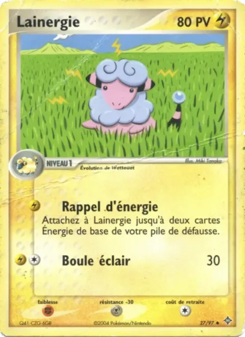 Carte Pokémon Lainergie 027/097, extension EX Dragon