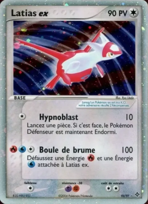 Carte Pokémon Latias ex 093/097, extension EX Dragon