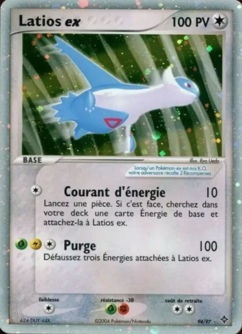Carte Pokémon Latios ex 094/097, extension EX Dragon