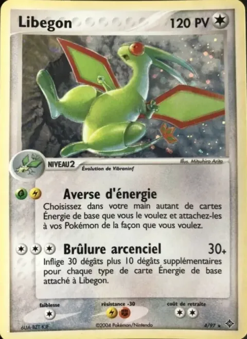 Carte Pokémon Libegon 004/097, extension EX Dragon