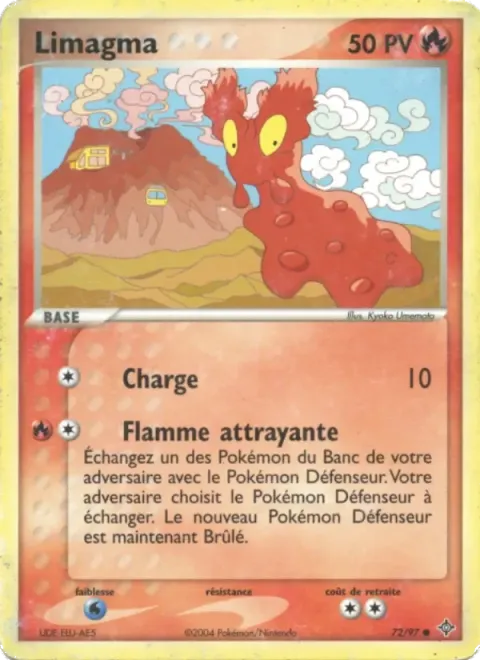 Carte Pokémon Limagma 072/097, extension EX Dragon