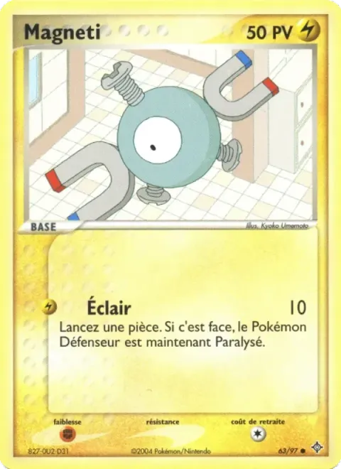 Carte Pokémon Magnéti 063/097, extension EX Dragon
