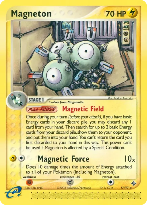 Carte Pokémon Magnéton 017/097, extension EX Dragon