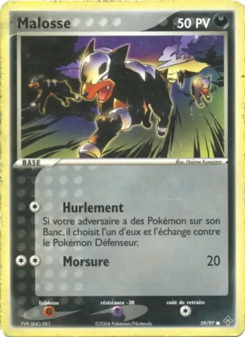 Carte Pokémon Malosse 059/097, extension EX Dragon