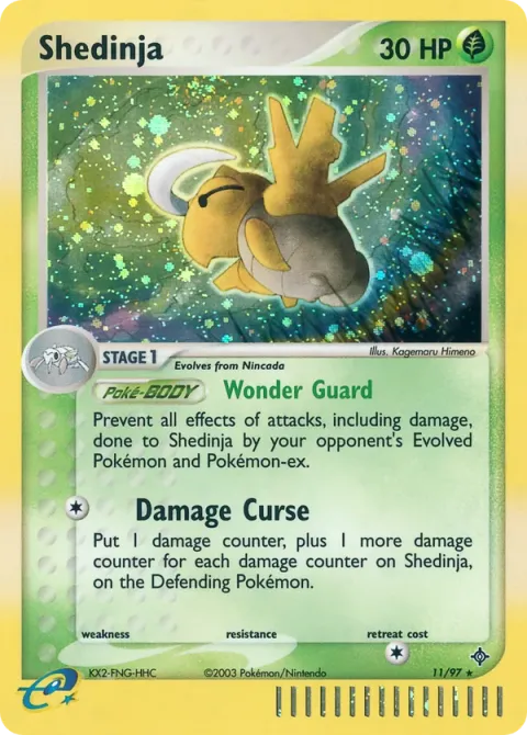 Carte Pokémon Munja 011/097, extension EX Dragon