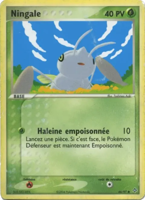 Carte Pokémon Ningale 066/097, extension EX Dragon
