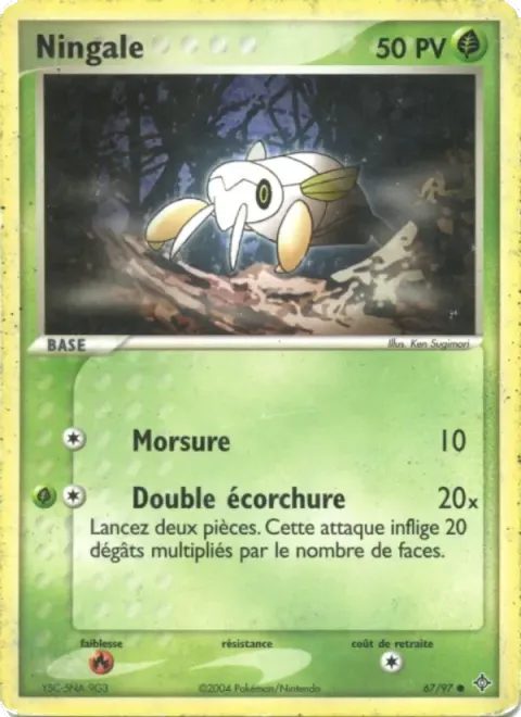 Carte Pokémon Ningale 067/097, extension EX Dragon