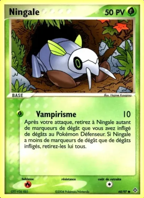 Carte Pokémon Ningale 068/097, extension EX Dragon