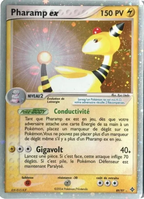 Carte Pokémon Pharamp ex 089/097, extension EX Dragon