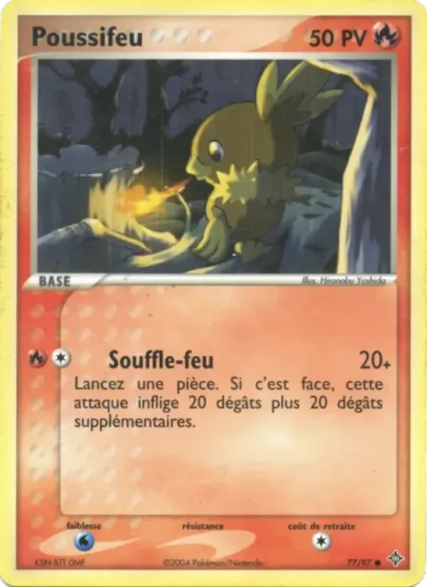 Carte Pokémon Poussifeu 077/097, extension EX Dragon