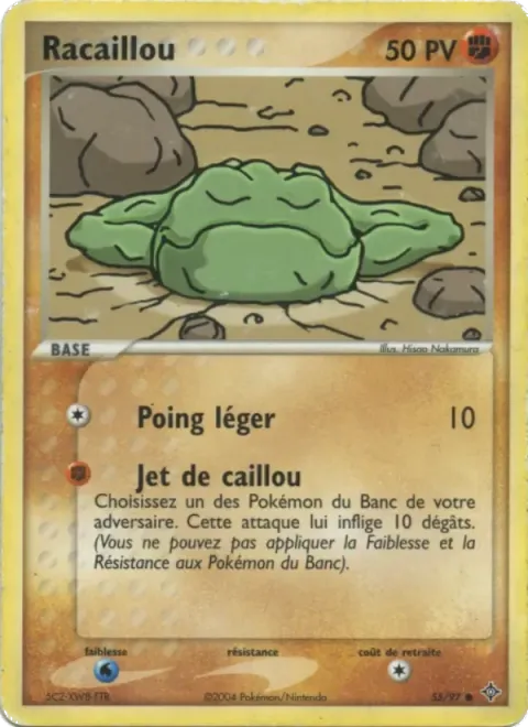 Carte Pokémon Racaillou 055/097, extension EX Dragon