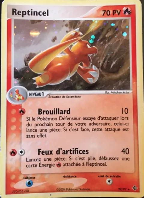 Carte Pokémon Reptincel 099/097, extension EX Dragon