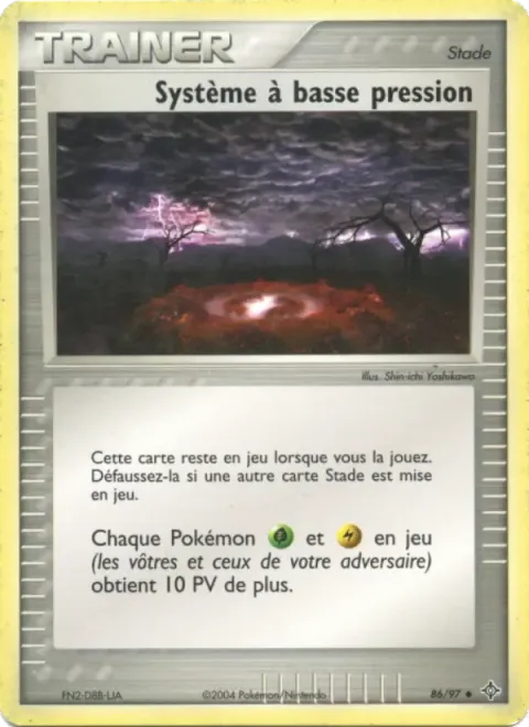 Carte Pokémon Système à basse pression 086/097, extension EX Dragon