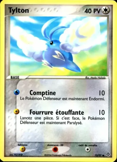 Carte Pokémon Tylton 075/097, extension EX Dragon
