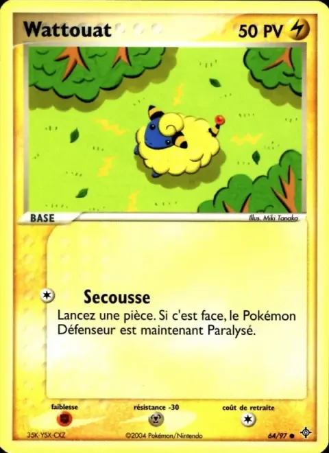 Carte Pokémon Wattouat 064/097, extension EX Dragon