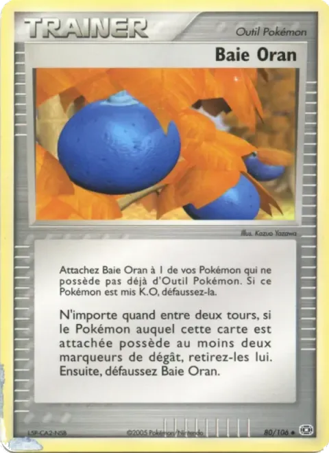 Carte Pokémon Baie Oran 080/106, extension EX Émeraude