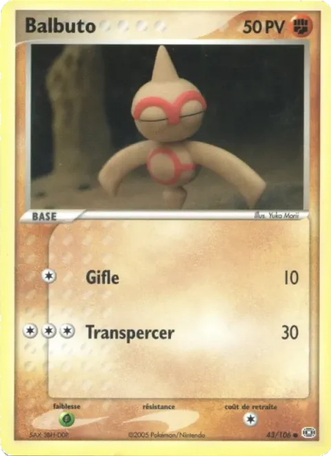 Carte Pokémon Balbuto 043/106, extension EX Émeraude