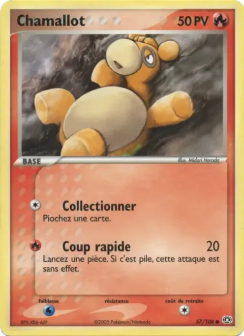 Carte Pokémon Chamallot 057/106, extension EX Émeraude