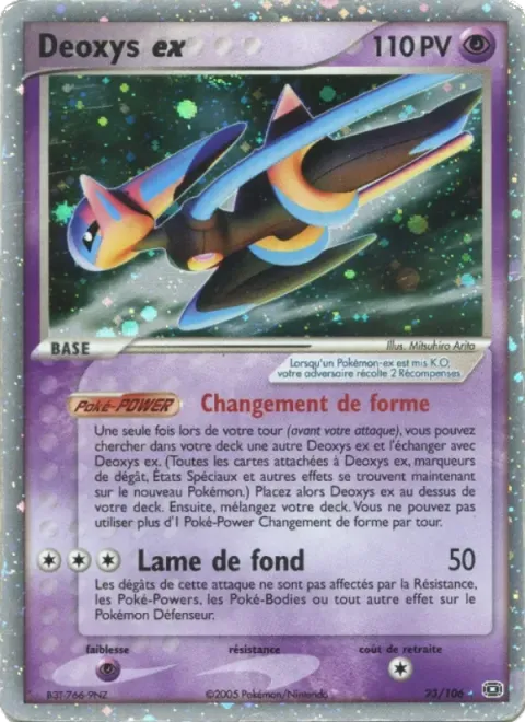 Carte Pokémon Deoxys ex 093/106, extension EX Émeraude