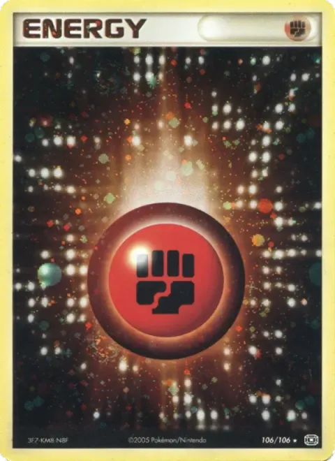 Carte Pokémon Énergie Combat 106/106, extension EX Émeraude