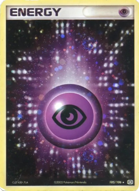 Carte Pokémon Énergie Psy 105/106, extension EX Émeraude