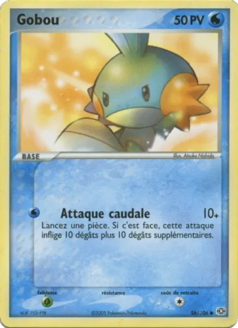 Carte Pokémon Gobou 056/106, extension EX Émeraude