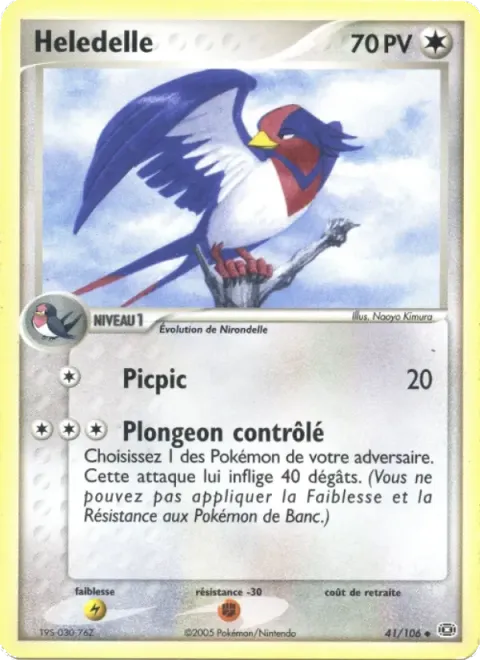 Carte Pokémon Hélédelle 041/106, extension EX Émeraude