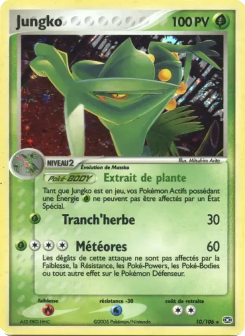Carte Pokémon Jungko 010/106, extension EX Émeraude