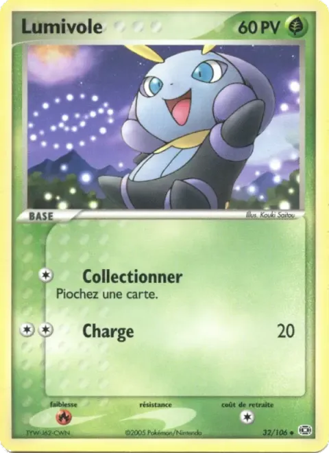 Carte Pokémon Lumivole 032/106, extension EX Émeraude