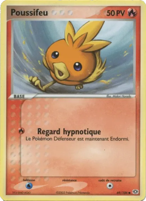 Carte Pokémon Poussifeu 069/106, extension EX Émeraude