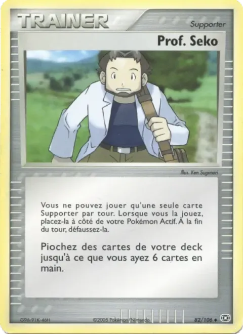 Carte Pokémon Prof. Seko 082/106, extension EX Émeraude
