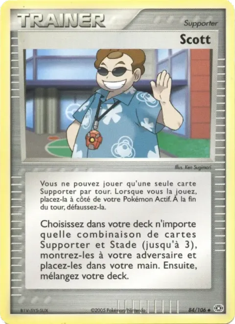 Carte Pokémon Scott 084/106, extension EX Émeraude