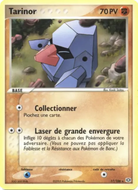 Carte Pokémon Tarinor 017/106, extension EX Émeraude