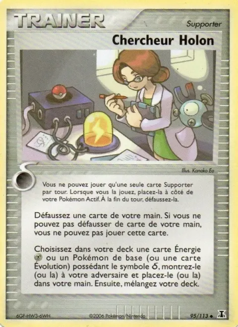 Carte Pokémon Chercheur Holon 095/113, extension EX Espèces Delta