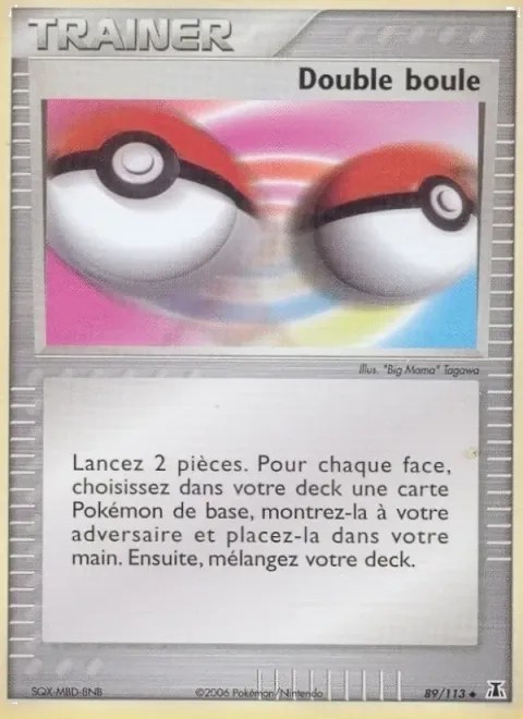 Carte Pokémon Double boule 089/113, extension EX Espèces Delta