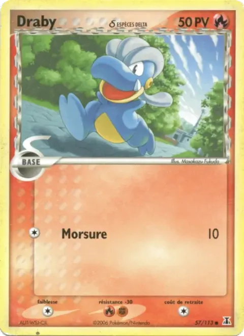 Carte Pokémon Draby δ 057/113, extension EX Espèces Delta