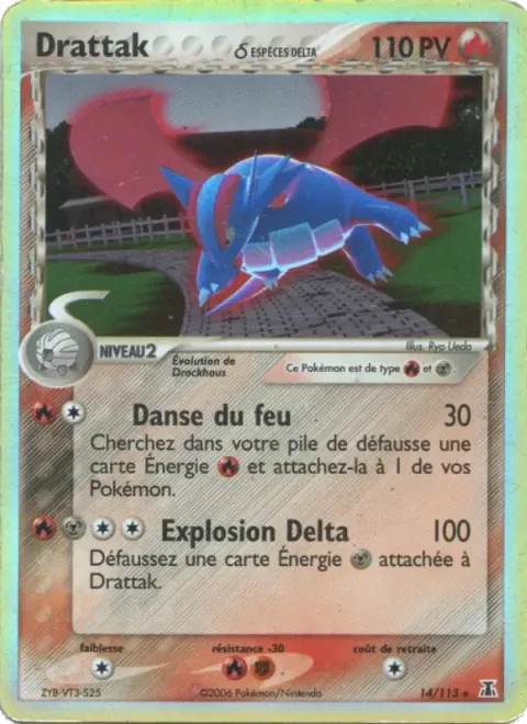 Carte Pokémon Drattak δ 014/113, extension EX Espèces Delta